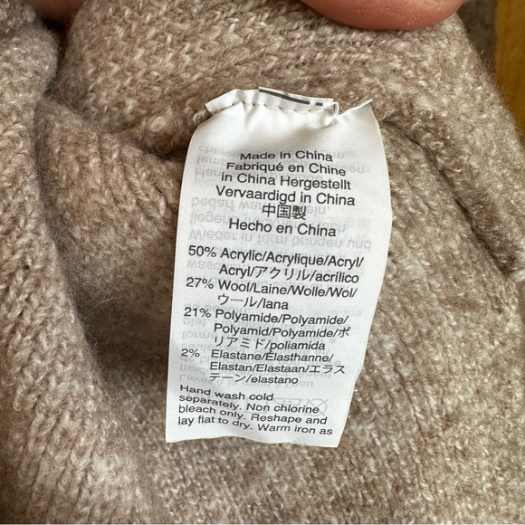 Madewell Windowpane Turtleneck Sweater Beige XS - Picture 10 of 10